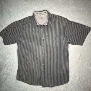 The North Face A5 Series Mens Large Gray Button Down Short Sleeve‎ Shirt